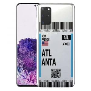 Coque Boarding Pass Atlanta pour Samsung S20, S20 Plus, S20 Ultra, S20FE 5G, S20 4G