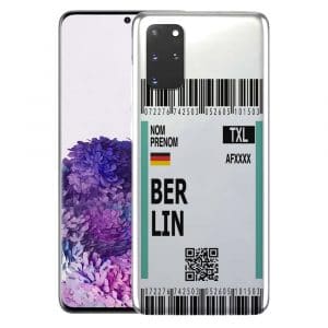Coque Boarding Pass Berlin pour Samsung S20, S20 Plus, S20 Ultra, S20FE 5G, S20 4G