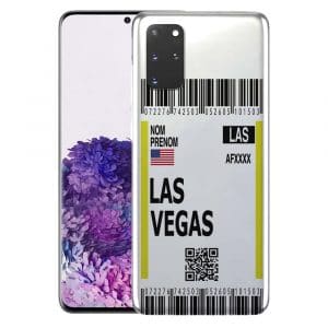 Coque Boarding Pass Las Vegas pour Samsung S20, S20 Plus, S20 Ultra, S20FE 5G, S20 4G
