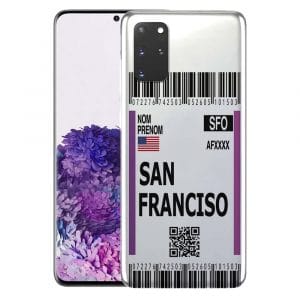 Coque Boarding Pass San Francisco pour Samsung S20, S20 Plus, S20 Ultra, S20FE 5G, S20 4G