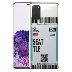 Coque Boarding Pass Seattle pour Samsung S20, S20 Plus, S20 Ultra, S20FE 5G, S20 4G