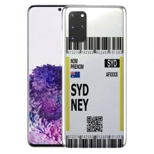 Coque Boarding Pass Sydney pour Samsung S20, S20 Plus, S20 Ultra, S20FE 5G, S20 4G
