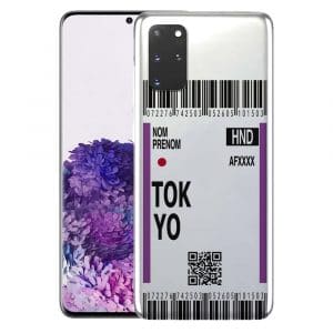 Coque Boarding Pass Tokyo pour Samsung S20, S20 Plus, S20 Ultra, S20FE 5G, S20 4G