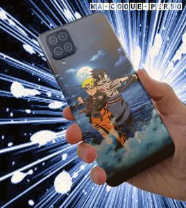 Protégez le téléphone Samsung Galaxy A12 dans une Coque silicone Naruto Night