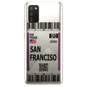 Coque Samsung A02S Billet d'avion San Franciso