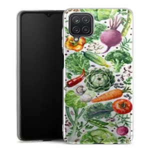 Coque teléphone silicone pour Samsung Galaxy A12 Collection Nourriture