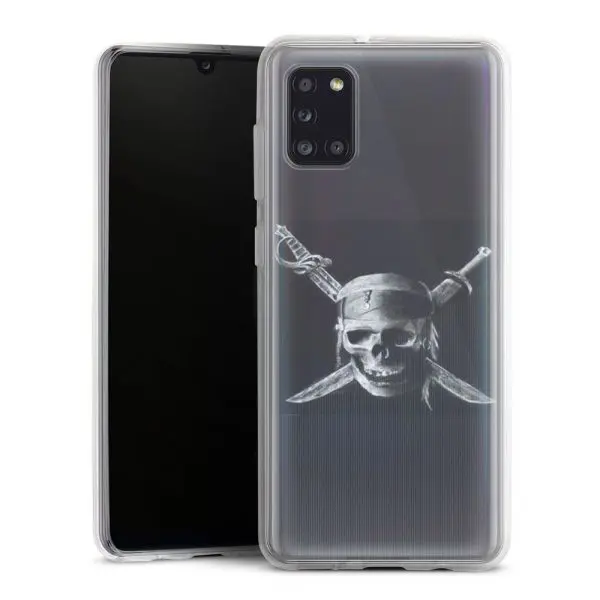 Coque en Silicone pour Samsung Galaxy A31 personnalisée pirate skull
