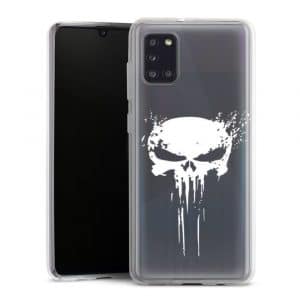 Coque en Silicone pour Samsung Galaxy A31 personnalisée punisher skull