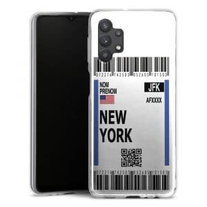 Coque Boarding Pass New York téléphone Samsung Galaxy A32 5G, A32 4G