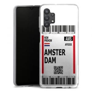 Coque Boarding Pass Amsterdam téléphone Samsung Galaxy A32 5G, A32 4G