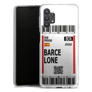 Coque Boarding Pass Barcelone téléphone Samsung Galaxy A32 5G, A32 4G