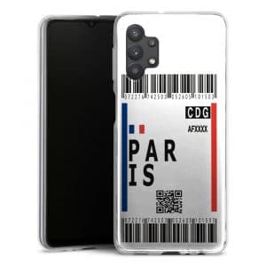 Coque Boarding Pass Paris téléphone Samsung Galaxy A32 5G, A32 4G