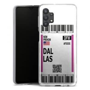 Coque Boarding Pass Dallas téléphone Samsung Galaxy A32 5G, A32 4G