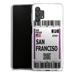Coque Boarding Pass San Francisco téléphone Samsung Galaxy A32 5G, A32 4G