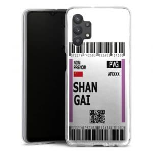 Coque Boarding Pass Shangai téléphone Samsung Galaxy A32 5G, A32 4G