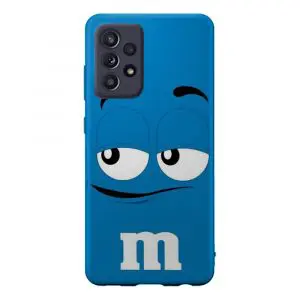 Coque M&M's Bleu pour Samsung A52 5G en silicone