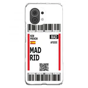 Coque de téléphone Xiaomi Mi 11 Boarding Pass Madrid