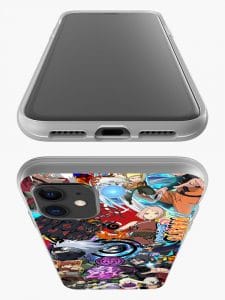 Coque téléphone Montage Naruto pour iPhone 12 en Silicone