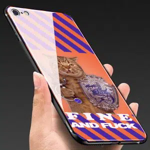 Coque Chat Fun and Fuck pour iPhone 6 en verre