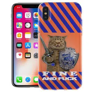 Coque Chat Fun and Fuck pour iPhone X en silicone