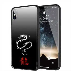 Coque Plexiglass iPhone XR Goku Dragon Chinois