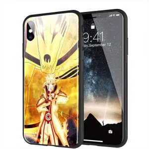 Coque Plexiglass iPhone XR Naruto Kyubi Jaune