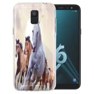 Coque cheval blanc pour Samsung A6 2018