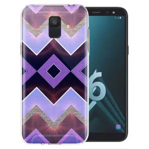 Coque Chevrons Azteque violets pour Samsung Galaxy A6 2018 ( SM A600 )