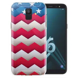 Coque Chevrons USA pour Samsung Galaxy A6 2018 ( SM A600 )