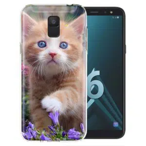 Coque mignon petit chaton pour Samsung A6 2018