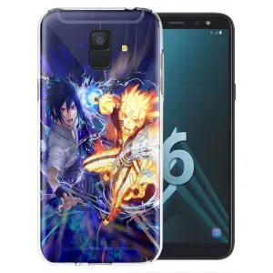 Coque Fight naruto sasuke pour Samsung Galaxy A6 2018