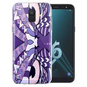 Coque Hibou Violet azteque pour Samsung A6 2018