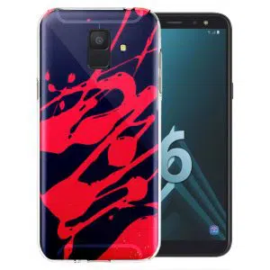 Coque Splash Paint Rouge pour Samsung Galaxy A6 2018 ( SM A600