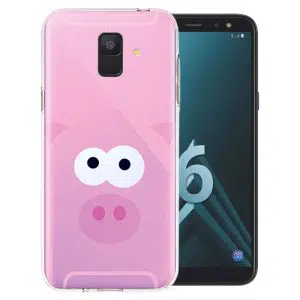 Coque Cochon rose pour Samsung A6 2018