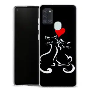 Coque personnalisée Cats in Love pour Samsung Galaxy A21S