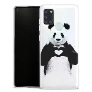 Coque personnalisée Panda Love pour Samsung Galaxy A21S
