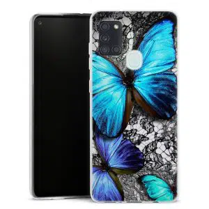 Coque personnalisée Papillon Turquoise pour Samsung Galaxy A21S