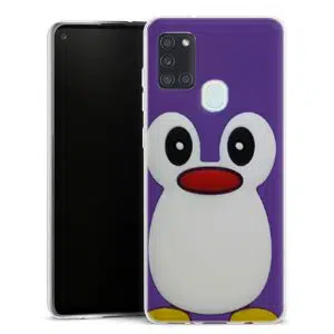 Coque personnalisée Pingouin Violet pour Samsung Galaxy A21S