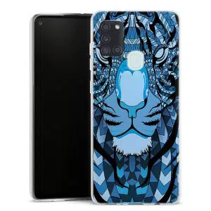 Coque personnalisée Tigre Bleu Aztec pour Samsung Galaxy A21S