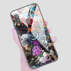 Coque téléphone Montage Naruto pour Samsung A40 en Verre Trempé