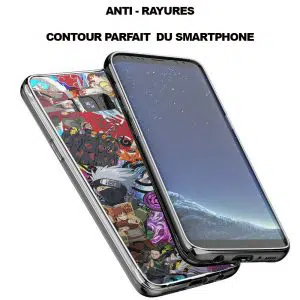 Coque téléphone Montage Naruto pour Samsung S8 en Verre Trempé