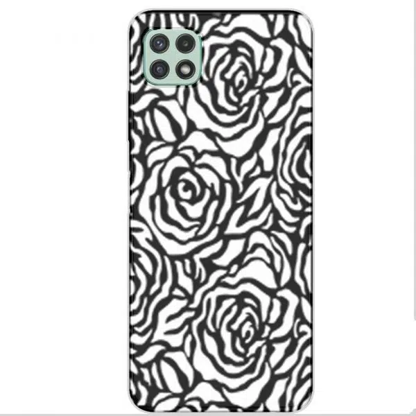 Coque en Silicone pour Samsung Galaxy A22 5G, Galaxy A22 4G Gotic Ornement Roses