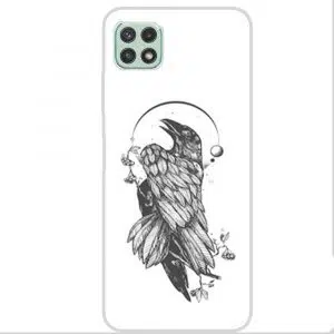 Coque en Silicone pour Samsung Galaxy A22 5G, Galaxy A22 4G raven crow tattoo