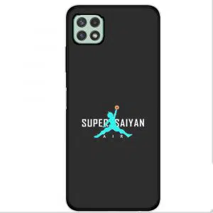 Coque téléphone Samsung A22 Super Saiyan Nike Air