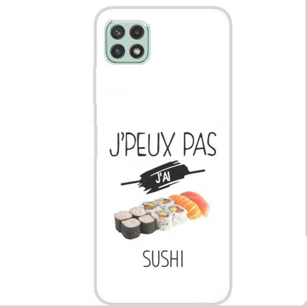 Coque télephone Samsung A22 je peux pas j'ai sushi