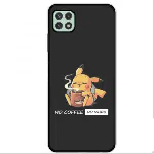 Coque télephone Samsung A22 Pikachu coffee addict