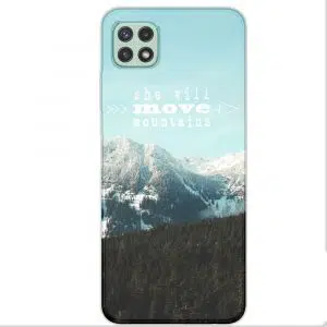 Coque A22 personnalisée motif she will move mountains