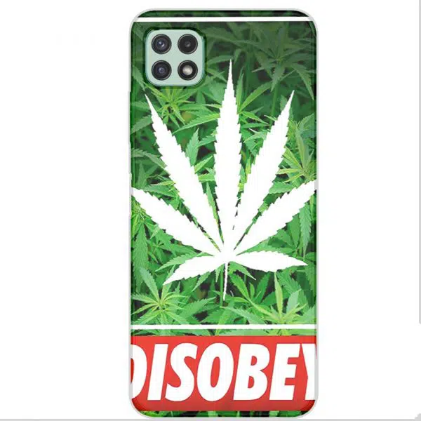 Coque A22 personnalisée motif weed canabis disobey