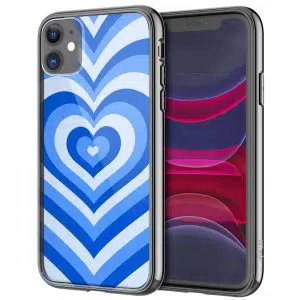 Coque Coeur Bleu Ocean pour smartphone Apple iPhone 12 en Verre Trempé