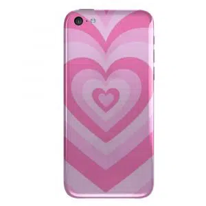 Coque Coeur Rose pour téléphone iPhone 5c en Silicone